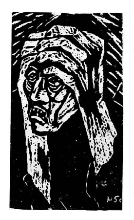Die Mahlu aus E.Zola Germinal, Holzschnitt 1956